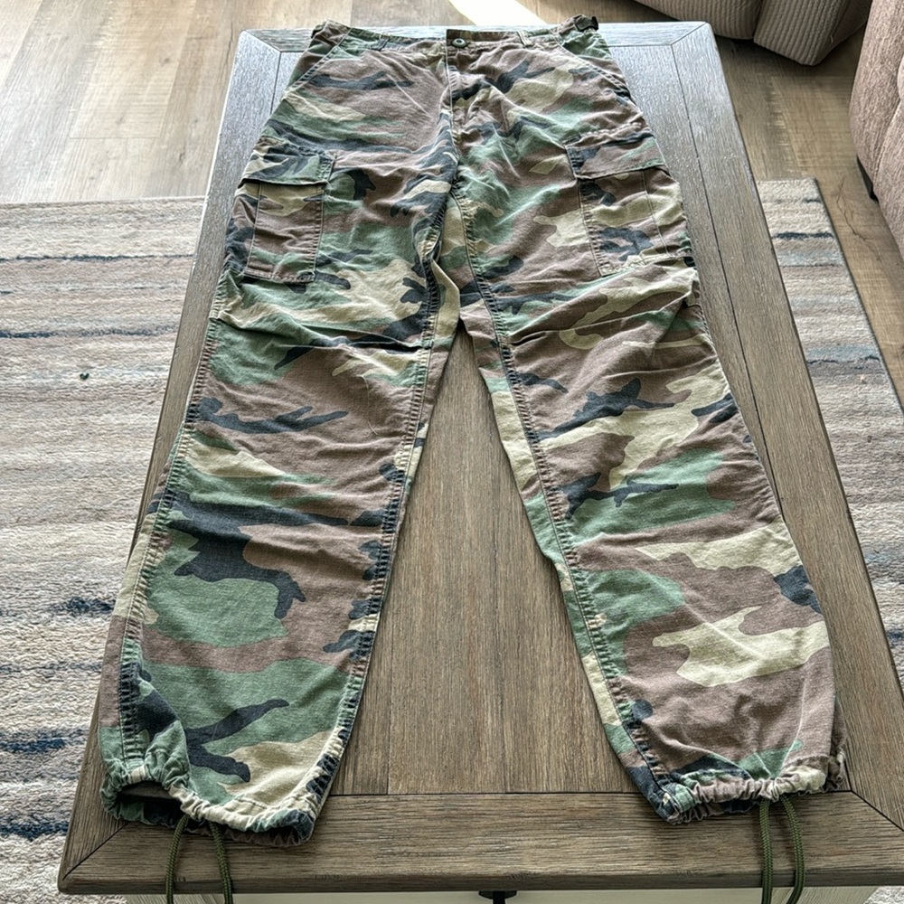 Cargo pants unisex fatigues camouflage